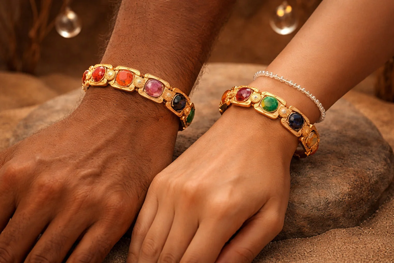 7 Chakra Natural Rudraksha Healing & Energy Balance Bracelet - Image 4