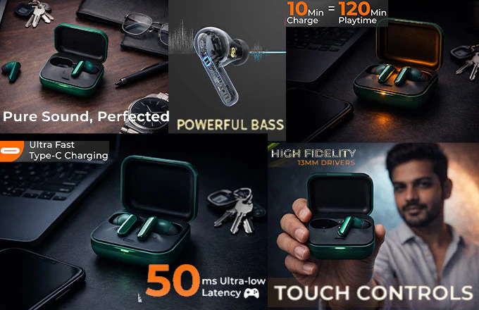 Buds Air 7 Pro TWS Earbuds with Dual Drivers & 48HOUR Playtime - Image 6