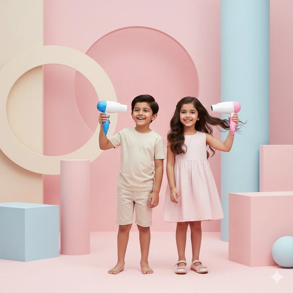 Hair Dryer, 1000 Watts, Compact, Lightweight, Portable, Multiple Heat And Speed Settings, Cool Shot Button, Folding Handle - Image 3