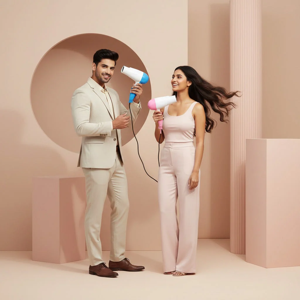 Hair Dryer, 1000 Watts, Compact, Lightweight, Portable, Multiple Heat And Speed Settings, Cool Shot Button, Folding Handle - Image 7